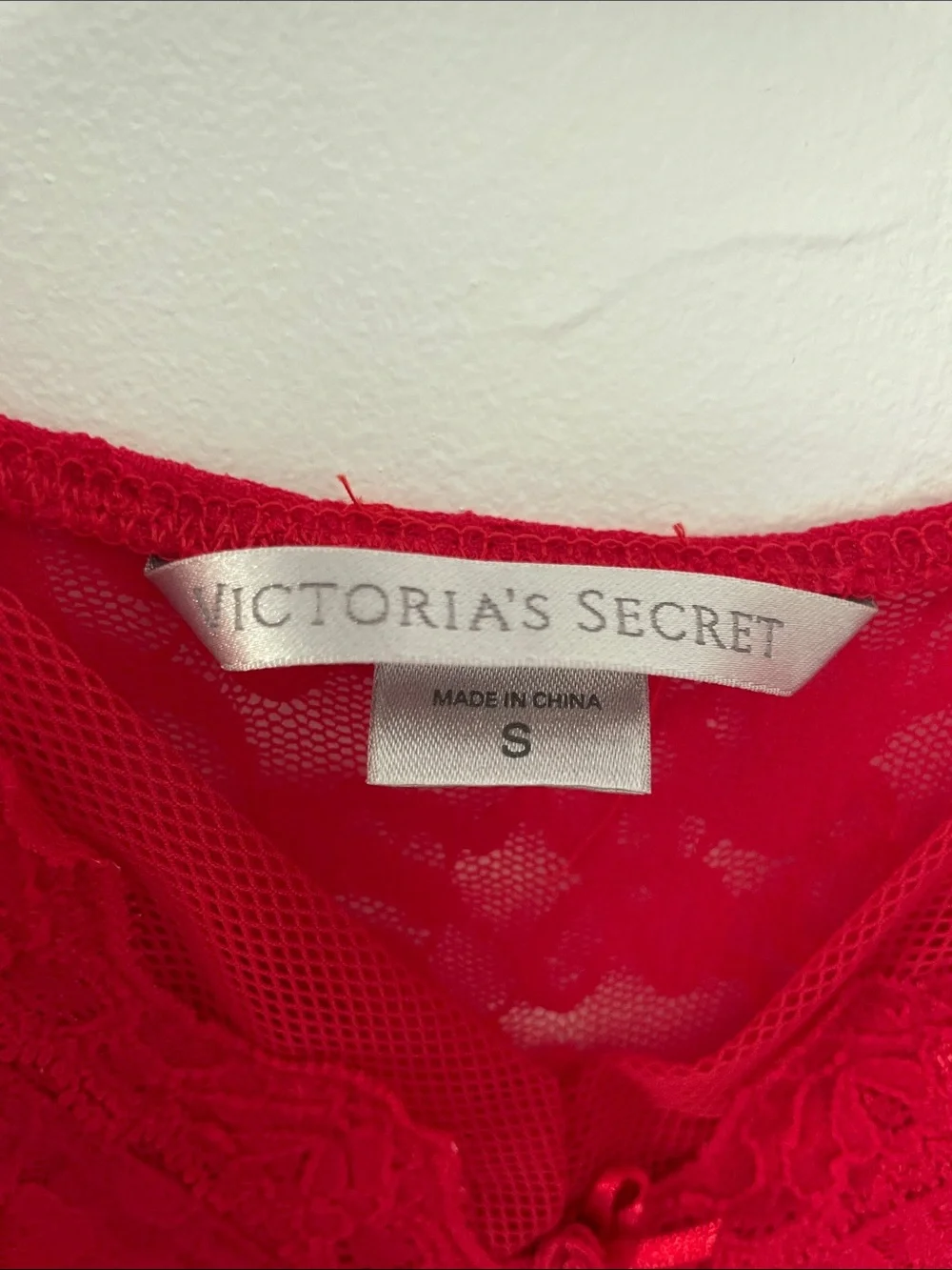 Victoria's Secret Red Lace Chemise Slip